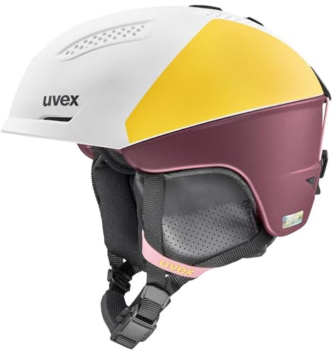 uvex Damen Ultra Pro Skihelm, Yellow-bramble matt, 51-55cm