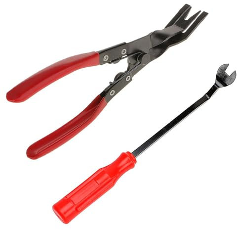 Alicates Para Quitar Clips y Panel, Remachadora de Plástico Para Salpicadero de Puerta de Coche - 2 Paquetes