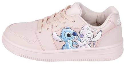 Disney Stitch Shoes for Girls, Stitch and Angel Sports Shoes, Teenage Gift, EU 30-37, pink, 13 UK Child