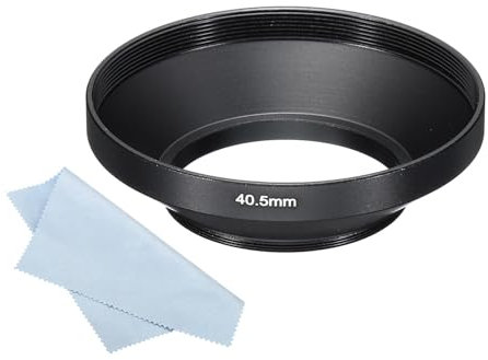 PATIKIL 40,5mm Paraluce, Ampia Superficie Opaca Antiriflesso Interno con Panno per Pulizia per Obiettivo Fotocamera, Nero