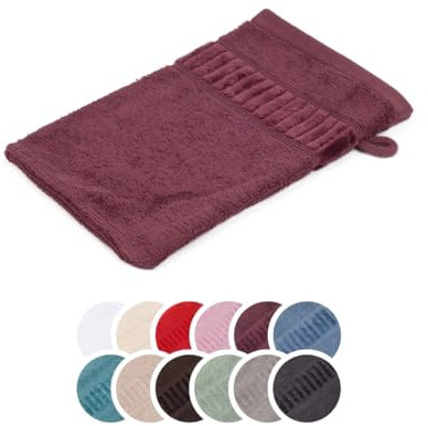 liebling Waschhandschuh Bio Baumwolle, Serie Organic, 500 gr. / m², 17 x 24 cm, 60 Grad, saugstark, schnelltrocknend, Farbe: Beere