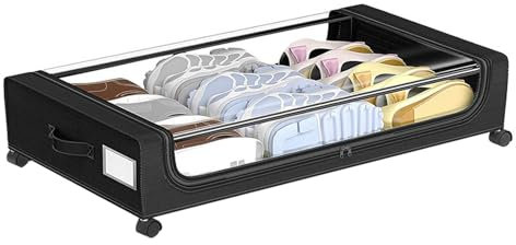 Portaoggetti Sotto il Letto con Ruote - Contenitore Portaoggetti Sotto il Letto da 23,6 X 15,7 X 4,7 Pollici - Contenitori per Cassetti Organizer Sotto il Letto con Rotelle per