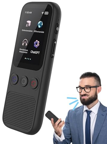 Traductor de 138 idiomas sin Internet, traductor simultáneo con uso sin conexión y en línea, traductor con salida de voz, dispositivo de traducción