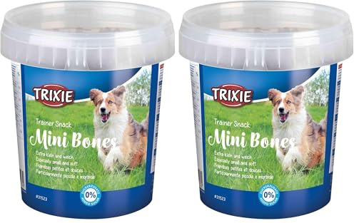 Trixie Snack, ricompense per Cani, per addestramento, Mini Ossa, 500 g (Confezione da 2)