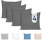 Dreamzie Kissenbezug 50x50 (4er Set) - 100% Jersey Baumwolle 150 g/qm Kissenbezüge - Anthrazit - Für Kissen 50 x 50 cm - Kissenhülle - Kissenbezug - Resistent und Hypoallergen - Zertifiziert Oeko-Tex