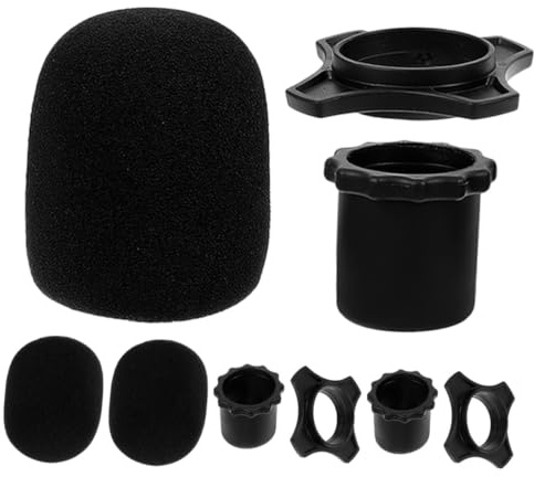 iplusmile 3 ensembles Couvercles de Microphone Mousse Ensemble de Bonnets Absorbants pour Protection et Amélioration Qualité Enregistrement Accessoires Pratiques pour Microphone à Main Ktv