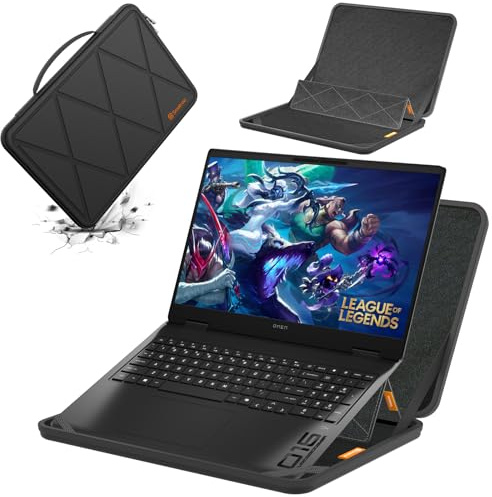 Smatree MS105 hårt EVA-skyddsfodral med stativ kompatibelt med 16,3 tum HP OMEN Gaming Laptop 16z/16t/16, för 16,3 tum HP Victus Gaming Laptop 16t/16