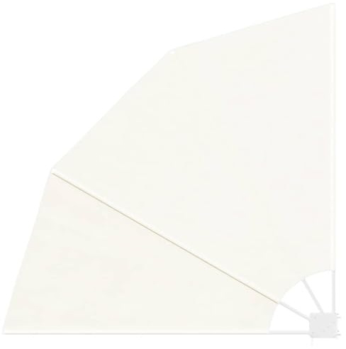 Nqyjm Sichtschutz Sonnenschutz Markise Faltbarer Balkonfächer Creme 140x140 cm, Windschutz Seitenmarkise Blickdicht für Balkon Terrasse Garten