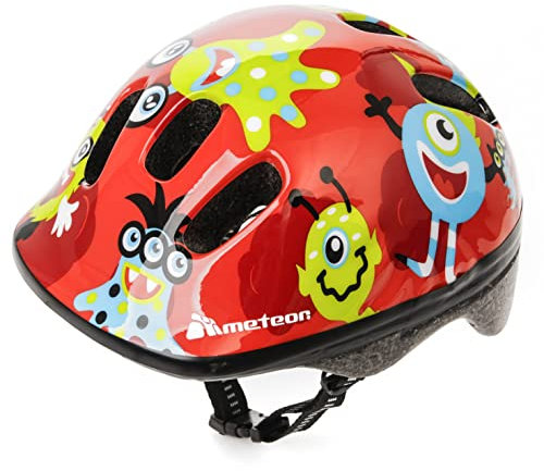 meteor Kinder fahrradhelm ab 1 Jahr – sicherer & stoßdämpfender Kinderhelm mit verstellbarem Headlock - waschbarem Fahrrad Helm Innenfutter – optimaler Schutz & leichtes Design für Baby-Abenteurer