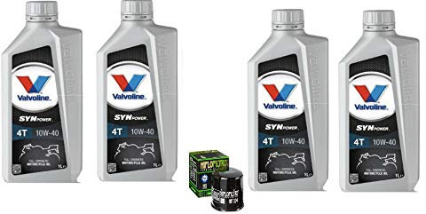 Kit Tagliando Yamaha Tracer 900 2018-2019 4 Litri olio Valvoline 100% full Synthetic 10w40 + filtro olio hiflo 204