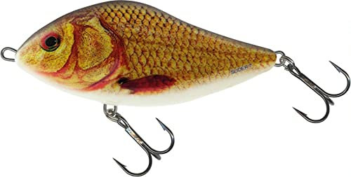Salmo Slider Jerkbait Wobbler, Salmo Farben:Supernatural Golden Crucian, Länge/Gewicht/Laufverhalten/Tauchtiefe:10cm / 46g / sinkend / 1.0-1.0m