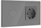 BSEED Interruptor con Enchufe,1 Gang 1 Vía Interruptor de Luz con Enchufe de pared,Gris Interruptor tactil de Luz pared con indicador LED,enchufes de extensión con panel de vidrio templado