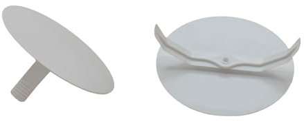 O4L Couvercles à ressorts, blancs, ronds, Ø 72 mm, pour boîtes encastrables de Ø 60 mm, lot de 5