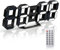 EDUP HOME 9.7 3D LED Digital Wall & Desk Clock with Remote Control, Alarm Table Clock with Snooze, Adjustable Brightness, 12/24H Time, Date & Temperature Display for Office, Bedroom, Home, Black