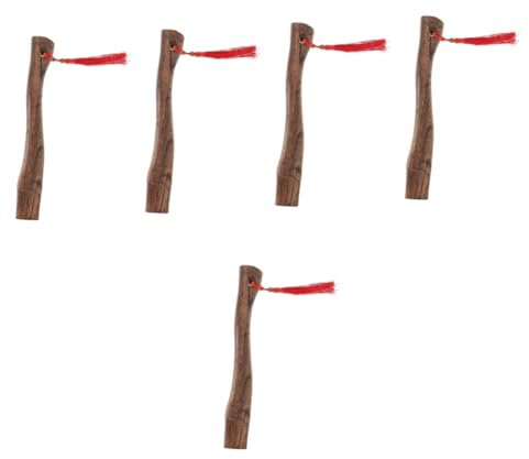 Angoily 5St Axtstiel aus massivem Holz Beil Camping Axtgriff für die Holzbearbeitung Axtstiel für die Holzbearbeitung Massivholz Werkzeug Faustkeil Karbonisiertes Holz