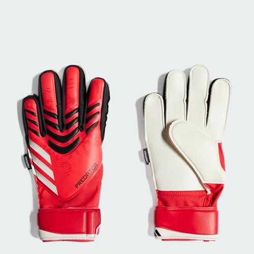 adidas Unisex Match Kids Fingersave Goalkeeper Gloves Pure Ruby/Lucid Red/Black 6