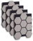Homestyle4u Akustikpaneele Holz 76x62 cm 4 Stück Hexagon Akustikplatten Schallschutz Wandpaneele 3D Schalldämmung Grau