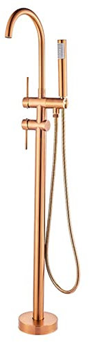 Robinet de lavabo de Salle de Bain Moderne, Robinet de vanité en Laiton à poignée Unique, Trou Unique, Or Rose