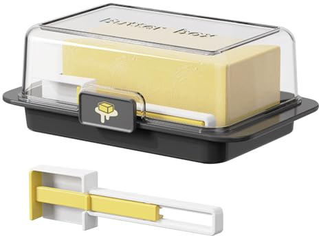 Butter Keeper | Countertop Covered Dish Container for Fresh Spread Storage | Easy-Scoop, Unbreakable Cheese and Butter Keeper Tray, Multifunctional Design for Ideal for Kitchen, Breakfast Table