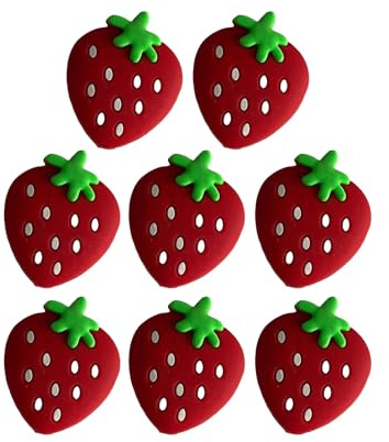 BUBEFSKD Strawberry Styles Amortiguador de vibraciones de tenis, materiales de silicona suave que reducen la fatiga de los brazos. Instalación fácil y sencilla del amortiguador de tenis