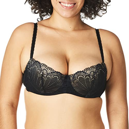 Wonderbra Women's Refined Glamour Balconette Bra, Black, 36D