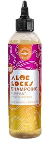 Aloé Locks | Shampoing Purifiant Baobab-Ortie | Anti-Casse & Stimule la Pousse Capillaire | Il Purifie & Nettoie le Cuir Chevelu | Action Anti-Pélliculaire | Fabriqué en France | 250ml