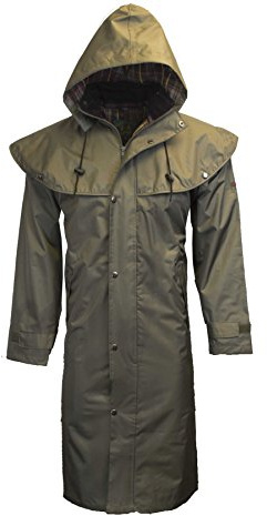 WALKER AND HAWKES - unisex utomhus country midland cape med avtagbar huva, Oliv, 3XL