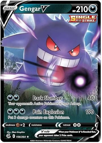 Pokèmon Gengar V - 156/264 - Ultra Rare Collectible Card Game Single Card