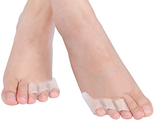 Séparateur Petits Orteils, 2 Paires de Protecteur Orteil Silicone, Redresseur D'orteils en Marteau, Orteils Qui Se Chevauchent, Orteils Recourbés, Protège Orteil en Gel pour Friction