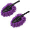 JNNJ 2 Piezas Auto Duster, Cepillo De Cera para Coche, Microfiber Duster, Plumero Lavable para Limpieza Coche, Suministros De Limpieza De Coche para Bicicleta, RV, Barcos O Uso Doméstico(Morado)