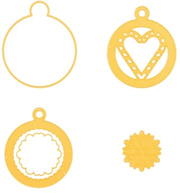 Nellie's Choice Shape Die Stansmall Kulor - 4 Cutting Dies och Skärschabloner till Jul på 7,5 x 8,5 cm för Korttillverkning, Pyssel, Scrapbooking, Hantverk och DIY - Lämplig för Stansmaskiner