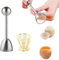 Eierköpfer Set, Eieröffner aus Edelstahl und Eierbecher Edelstahlr, Zeitsparender Eierschneider, Eierschalensollbruchstellenverursacher für Harte und Weiche Eier Harte Gekochtes Eier, Küchewerkzeug