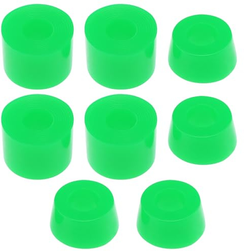 Be In Your Mind 2 Sets Long Board Truck Bushings 92A Skateboard Bushings Shock Absorber Suitable for Skate Trucks Four-Wheel Skateboards Inner Diameter 10mm (Green)
