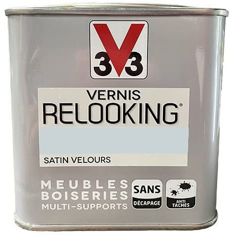 V33 Vernis Relooking Gris Galet Satin Velours 1 L