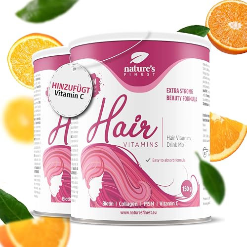 Nature's Finest Vitaminas Para el Cabello Con Biotina 450 mg, Colágeno Hidrolizado y Vitaminas Esenciales Para un Cabello Brillante y Fuerte