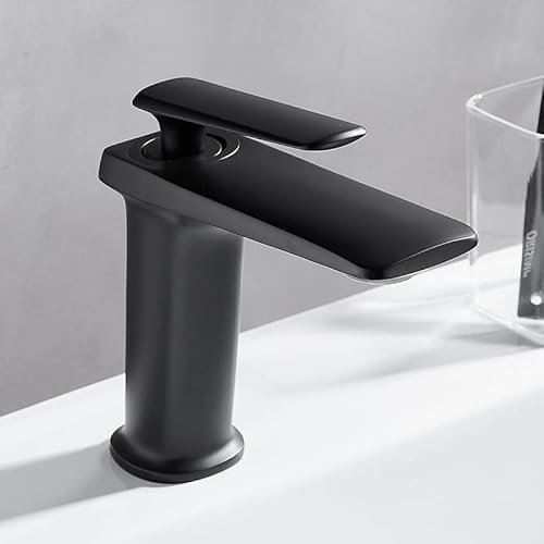 Salle de Bains ménage Tout cuivre Robinet Salle de Bain Armoire lavabo Robinet de lavabo, Peinture Noire