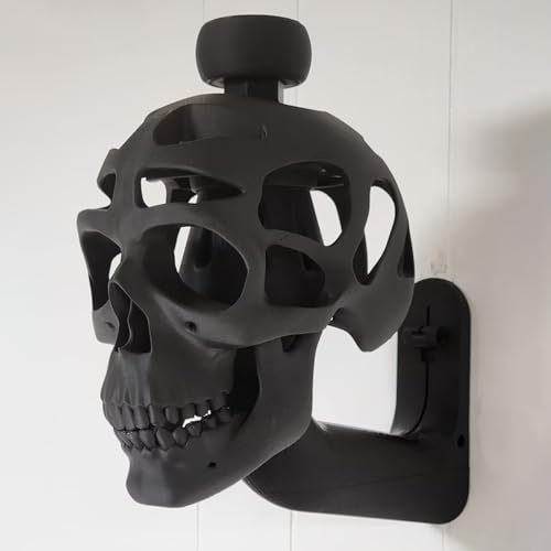 Okastkastad hård hatthållare väggmontering, motorcykelhjälm dödskallehållare, gotisk skalle hjälm visningsstativ, motorcykel hård hattställ, 3D-skallar design väggställ