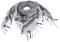 FOCUHUNTER Shemagh Military Tactical Desert Keffiyeh Schal - Kopf-Hals-Tuch Aus Baumwolle 43x43 Zoll - Bunter Arabischer Schal Mit Quaste für Männer & Frauen (Weiß)