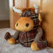 Homezone® Neuheit Highland Kuh Türstopper, starker robuster Stoff, Türkeil-Stopper, Heimdekoration, dekoratives Plüschtier, weich, kuschelig, kindersicher
