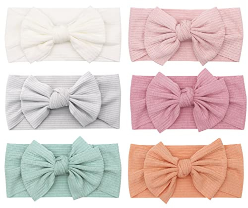 Yueshop Baby Headbands 6PCS, Bowknot Hair Bands Bows Newborn Headband