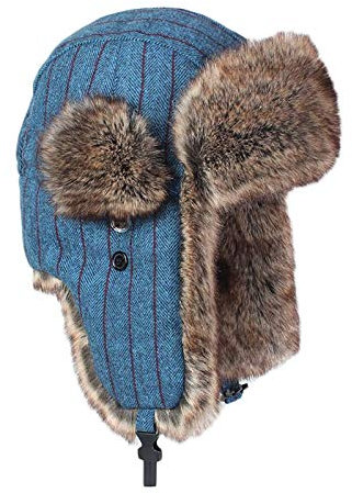 nster Cappelli invernali, Bomber Cappello uomo Aviator Cappello Bomber Cappello Faux Pelliccia Pelliccia Toper Trapper Cappello pilota con tappo dell'orecchio inverno Tenere caldo