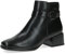 CAPRICE Damen Stiefeletten mit Absatz aus Leder Kleiner Absatz Weite G, Schwarz (Black Nappa), 37 EU