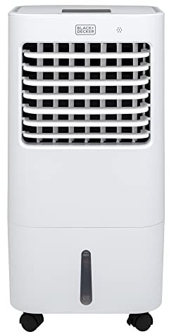 BLACK+DECKER, BXAC65007GB, 15L Portable 2-in-1 Air Cooler, 3 Modes, 3 Speed Settings, LED Display, 8 Hour Timer, Remote Control, 65W, White