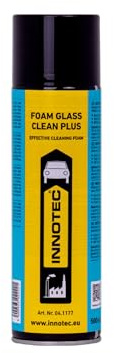 Innotec Foam Glass Clean Plus – Detergente per vetri per uso alimentare – senza striature, non lascia residui – Rimuove lo sporco ostinato (grasso, residui di insetti, nicotina, fuliggine, oli, ecc.)