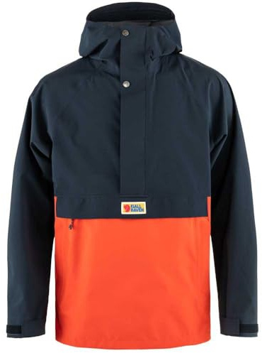 Fjallraven 86688-555-214 Vardag Hydratic Anorak M Giacca Uomo Dark Navy-Flame Orange Taglia XS