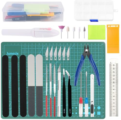 QLOUNI Modellbau Werkzeug Set Gundam Modeler Grundwerkzeuge Professionelles Modellbausatz für DIY Gundam Panzer Flugzeug Automodell Montagebaukasten (32 Stück)