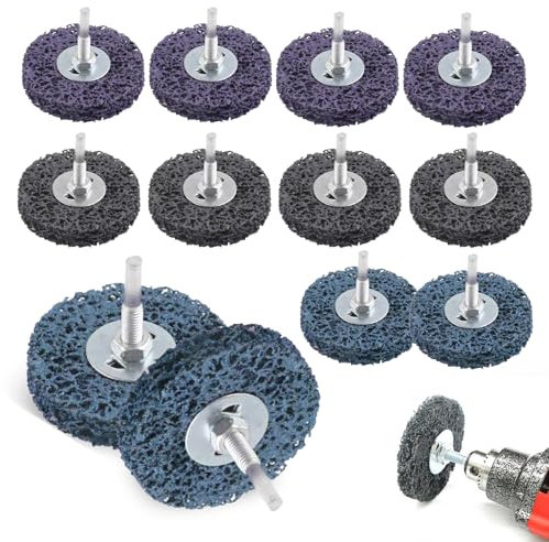 12 Stück CSD Scheibe 50mm, CBS Schleifscheibe Set Reinigungsscheibe Grobreinigungsscheibe Schleifscheiben für Winkelschleifer von Farbe, Oxidation Reinigen & Entfernen