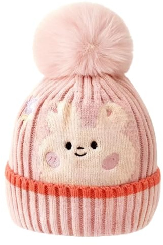 KASESSS Cappello Bambino Invernale, Cappello Bambini con Grazioso Motivo A Coniglietto E Pompon, Morbido Berretto in Maglia Beanie Autunno E Inverno Caldo per Bambine Ragazze
