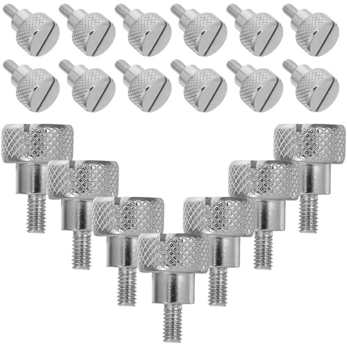 VILLCASE 20 Viti a Testa Zigrinata per Piedino Premistoffa Macchina da Cucire Vite di Fissaggio 7Mm per Sostituzione Rapida Accessori Compatibili per Uso Domestico e Professionale