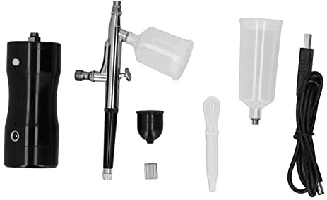 Kit aerografo senza fili Caricatore USB portatile Set di pistole per aerografo con vernice spray per la decorazione di torte per pittura su modelli di tatuaggi